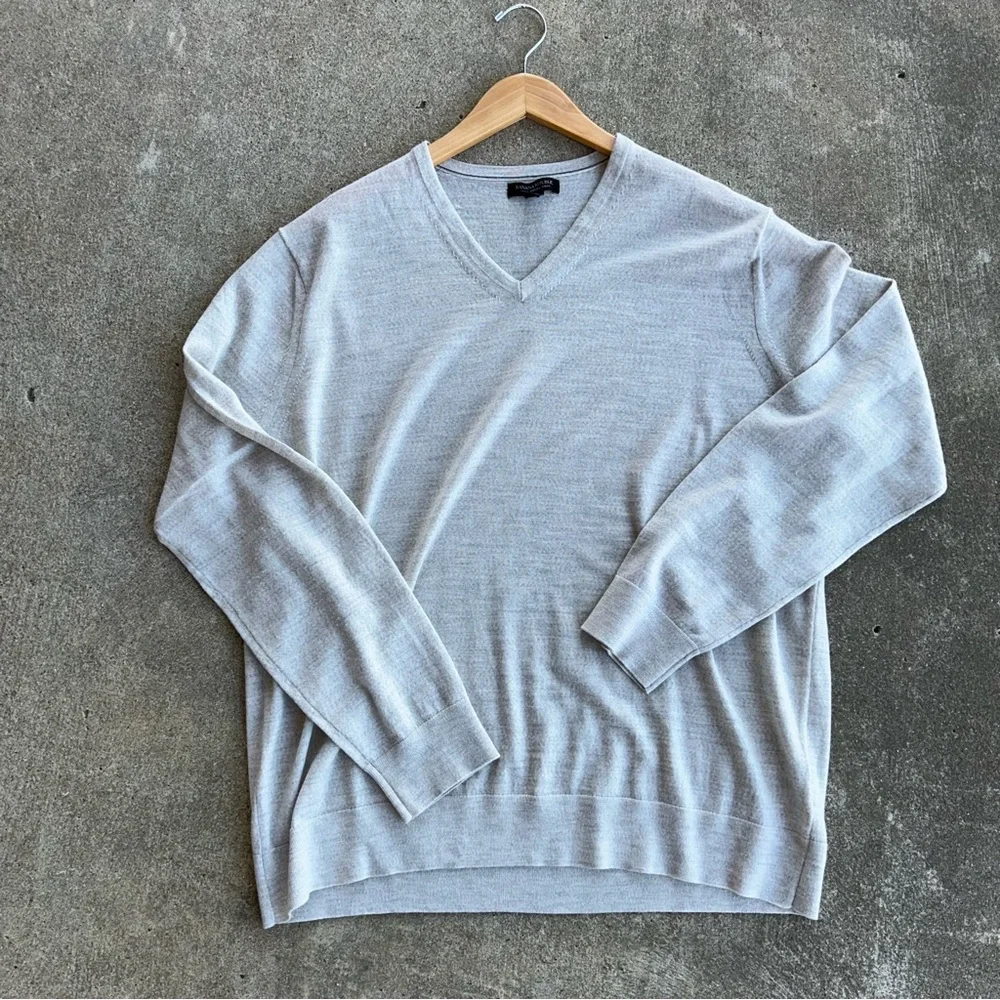 Men’s 100% Merino Wool Pullover V Neck Long Sleeve XXL Banana Republic